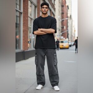 Forever 21 Men's Charcoal Cargo Pants